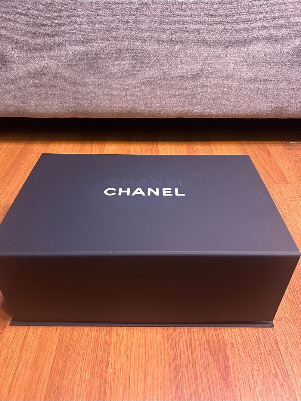 CHANEL Black Box with White Logo